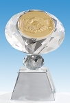 Glazen diamant met afbeelding